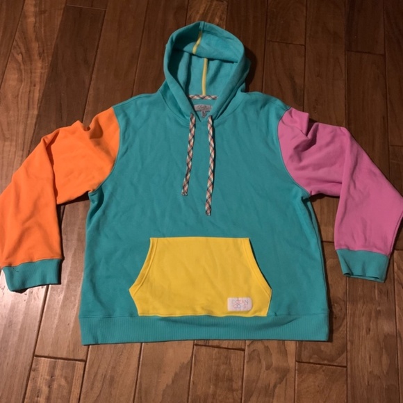 🐅 The Mountain VINTAGE Hoodie TIGERS Green Tie Dye Unisex Sweatshirt Medium - Picture 12 of 16